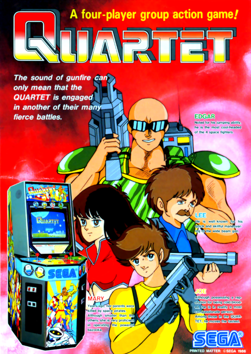 Quartet (Rev A, 8751 317-unknown) Arcade Game Cover